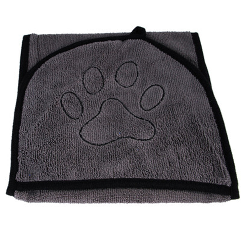 KFX-5821885 Ultra-Absorbent Dog Bath Towel - Soft Fiber Material, Available in Blue, Gray, Green