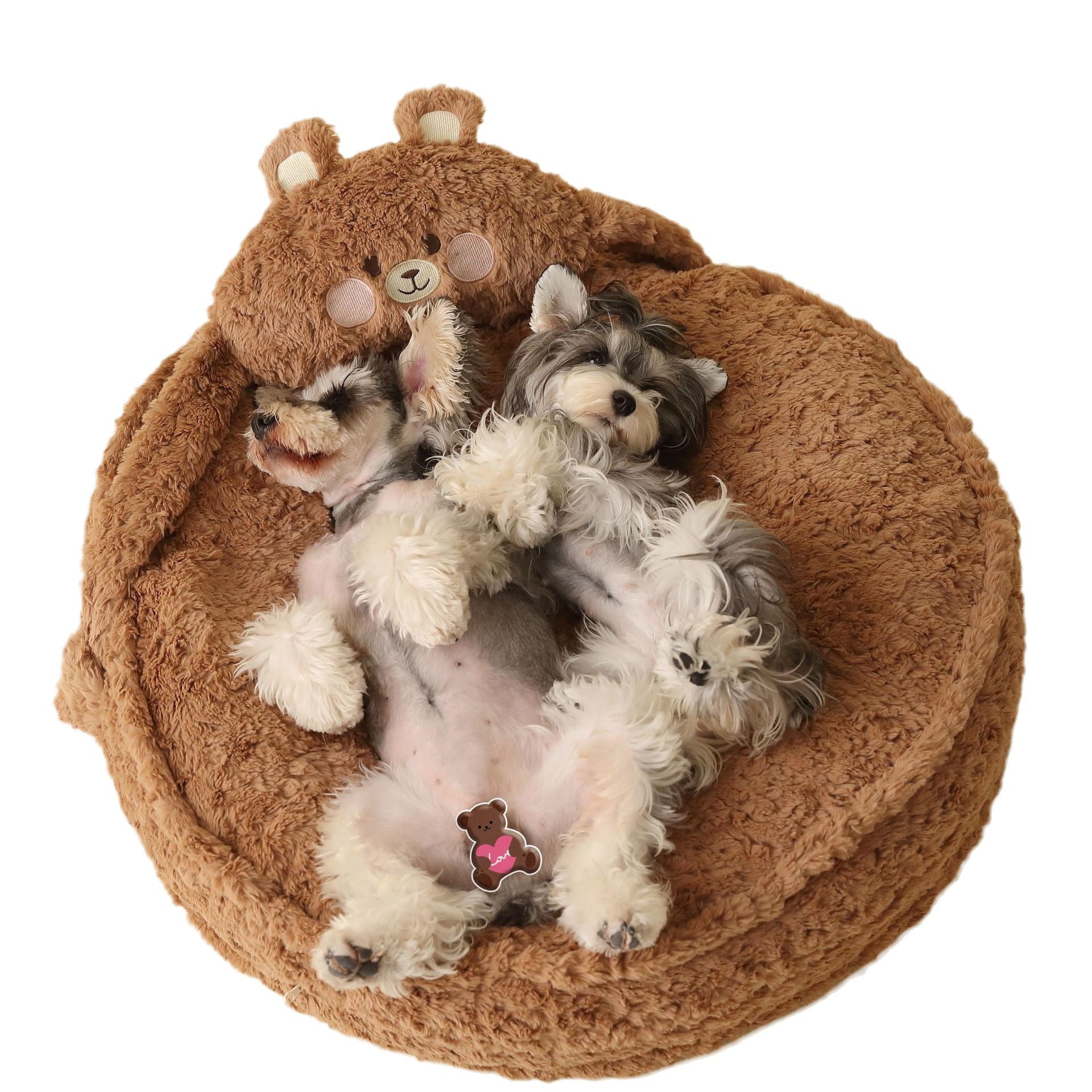 KFX-5822269 Universal Dog Kennel Mat - Polyester Pillow in Bear Print - Available in 50cm, 60cm, 80cm Diameters