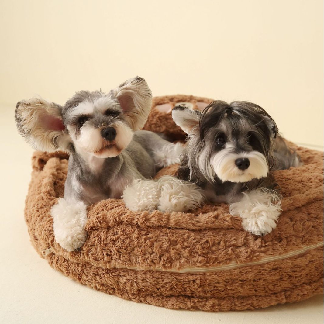 KFX-5822269 Universal Dog Kennel Mat - Polyester Pillow in Bear Print - Available in 50cm, 60cm, 80cm Diameters
