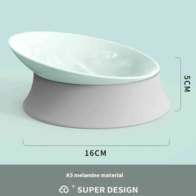 KFX-5822397 Cervical Spine Drinking Bowl for Cats - White Ceramic and Melamine Options
