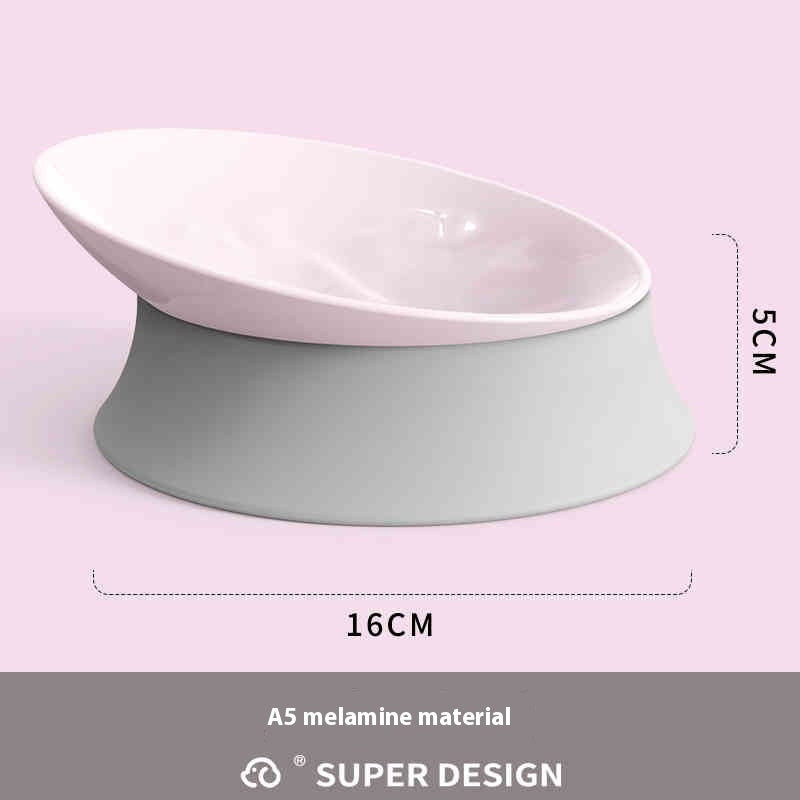 KFX-5822397 Cervical Spine Drinking Bowl for Cats - White Ceramic and Melamine Options