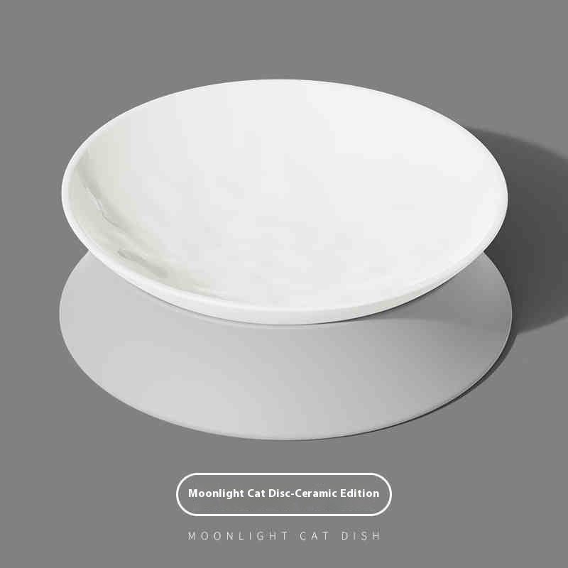 KFX-5822397 Cervical Spine Drinking Bowl for Cats - White Ceramic and Melamine Options