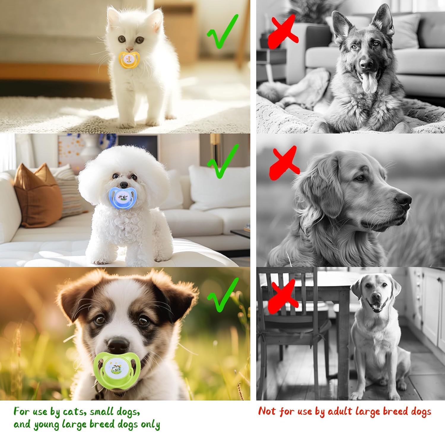 KFX-5823677 Small Dog and Kitten Pacifiers - Puppy Teething Toys & Cat Chew Toys for Comfort and Calm