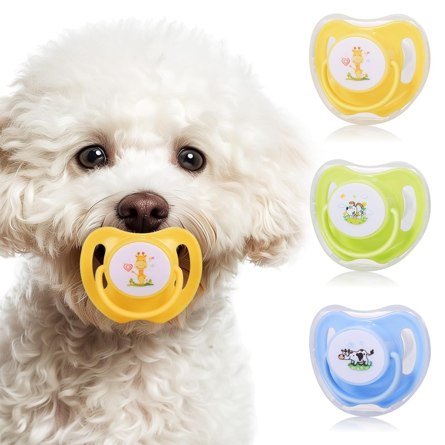 KFX-5823677 Small Dog and Kitten Pacifiers - Puppy Teething Toys & Cat Chew Toys for Comfort and Calm