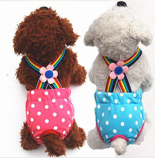 KFX-5824573 Cute Cotton Pet Printed Underwear for Female Dogs, Breathable and Comfortable Design