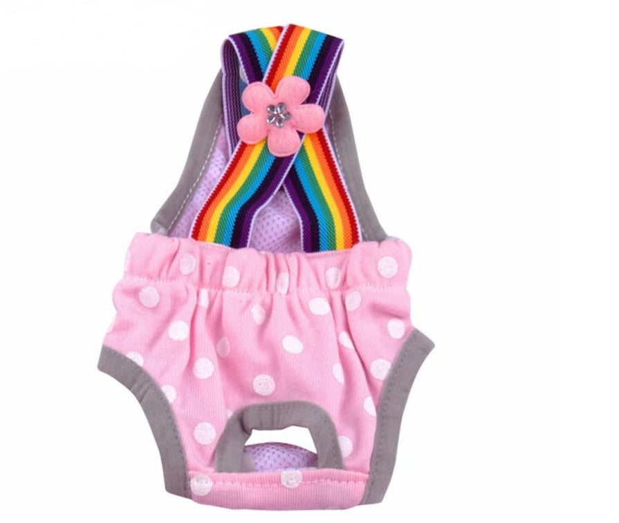 KFX-5824573 Cute Cotton Pet Printed Underwear for Female Dogs, Breathable and Comfortable Design