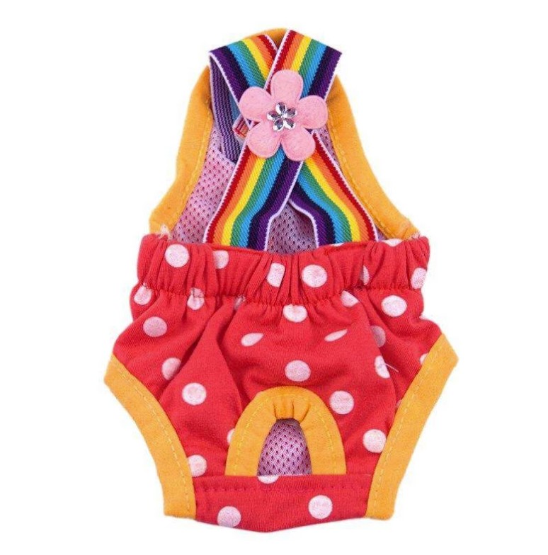 KFX-5824573 Cute Cotton Pet Printed Underwear for Female Dogs, Breathable and Comfortable Design