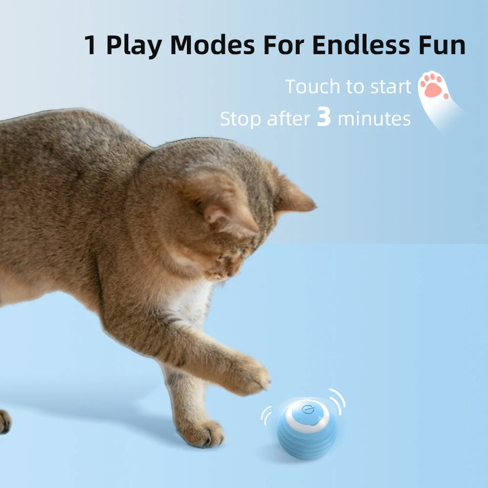 KFX-5825469 Interactive Smart Rolling Ball Toy for Cats and Dogs - Automatic, Durable, Quiet Game Accessory