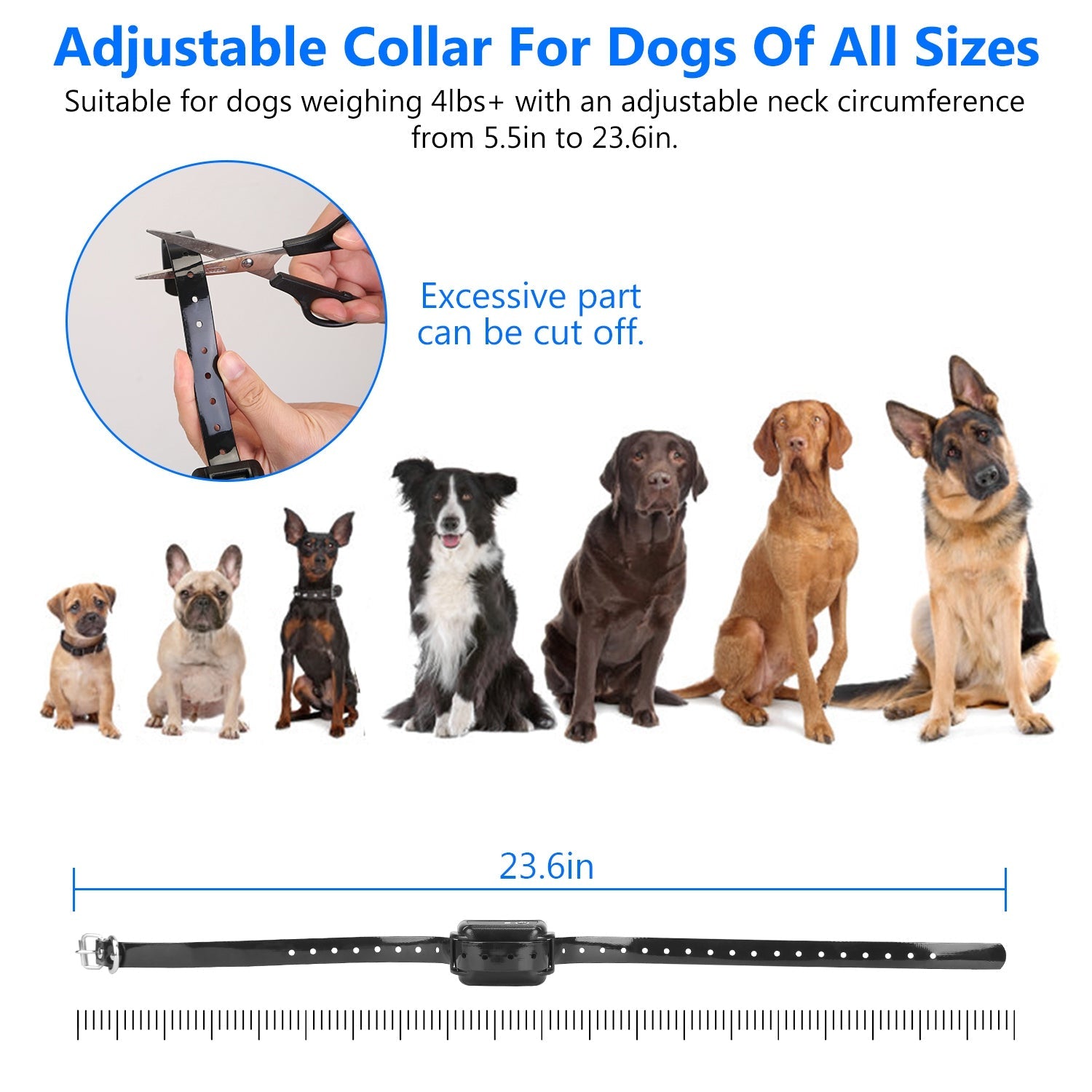 KFX-5827645 Wireless Electric Dog Fence System with Adjustable Boundary & Collar for Small to Large Dogs