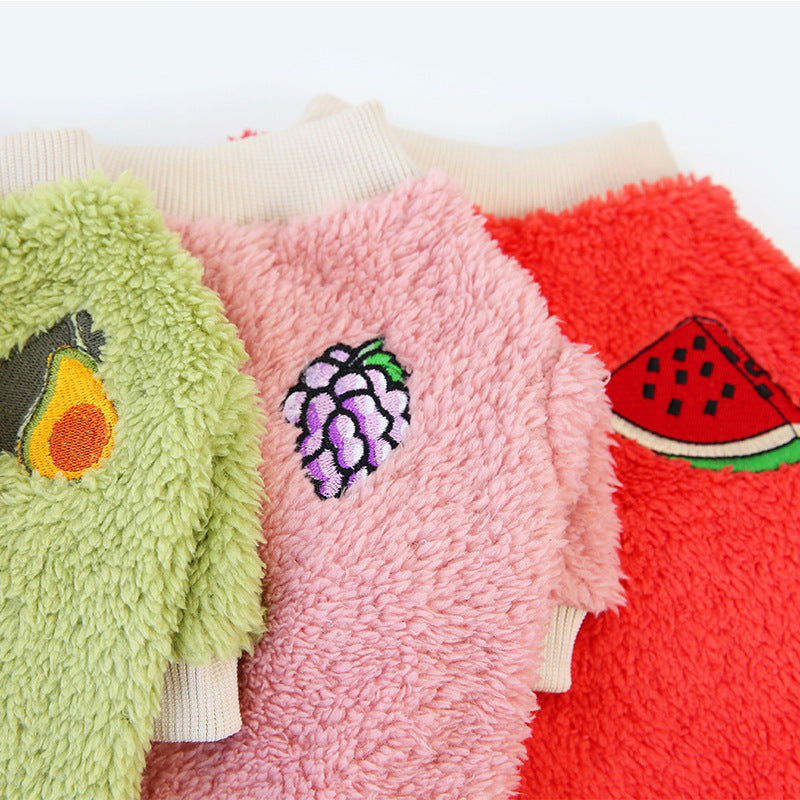 KFX-5828541 Cozy Two-Legged Fleece Sweater for Small and Medium Pets in Vibrant Colors