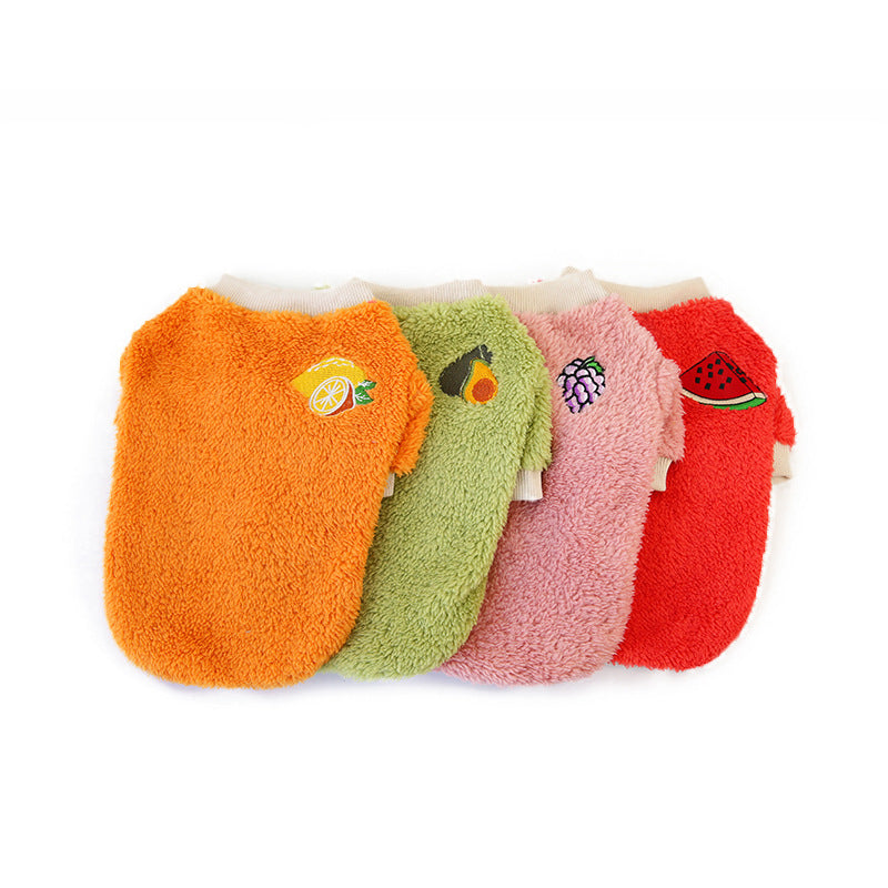 KFX-5828541 Cozy Two-Legged Fleece Sweater for Small and Medium Pets in Vibrant Colors