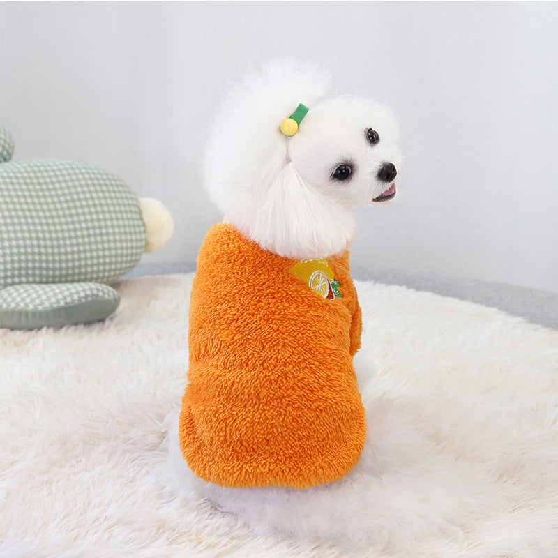 KFX-5828541 Cozy Two-Legged Fleece Sweater for Small and Medium Pets in Vibrant Colors