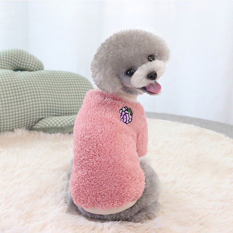 KFX-5828541 Cozy Two-Legged Fleece Sweater for Small and Medium Pets in Vibrant Colors