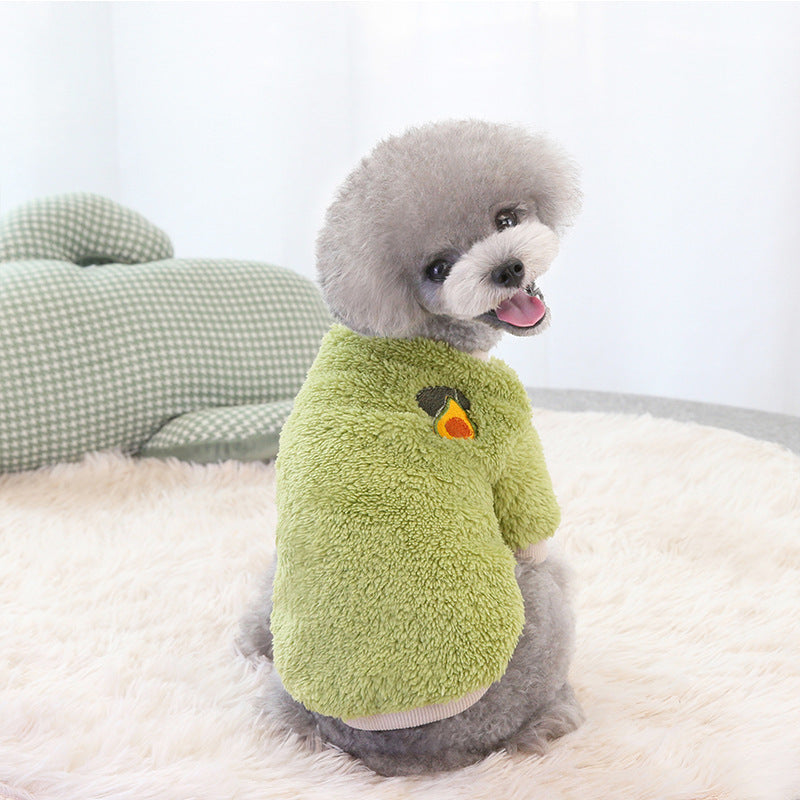 KFX-5828541 Cozy Two-Legged Fleece Sweater for Small and Medium Pets in Vibrant Colors