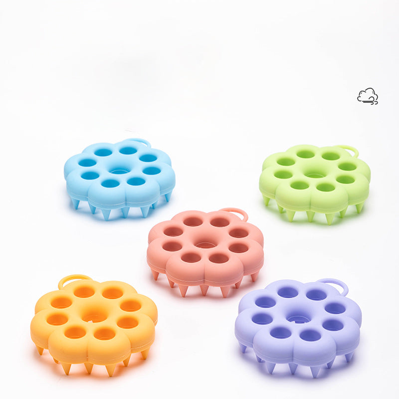 KFX-5829437 Pet Hair Care Device - Dual Use Silicone Hair Wash Comb & Massage Brush for Fatigue Relief