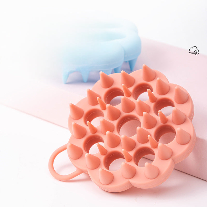 KFX-5829437 Pet Hair Care Device - Dual Use Silicone Hair Wash Comb & Massage Brush for Fatigue Relief