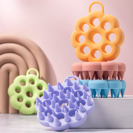 KFX-5829437 Pet Hair Care Device - Dual Use Silicone Hair Wash Comb & Massage Brush for Fatigue Relief