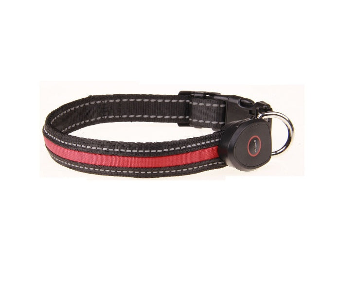 KFX-5829949 Luminous Dog Collar with Adjustable Lengths (S: 28CM-40CM, M: 33CM-50CM, L: 38CM-60CM)