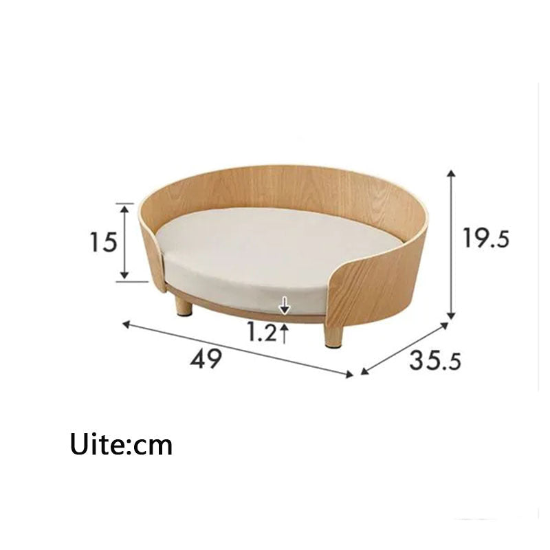 KFX-5831997 Wooden Cat Nest Sofa Bed for Pets - Cozy and Durable Design
