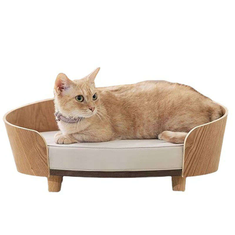 KFX-5831997 Wooden Cat Nest Sofa Bed for Pets - Cozy and Durable Design