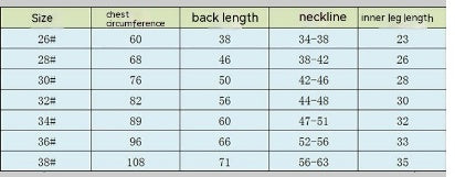 KFX-5837885 All-Inclusive Belly Four-Legged Pet Clothing in Various Sizes - Comfortable Cotton Material