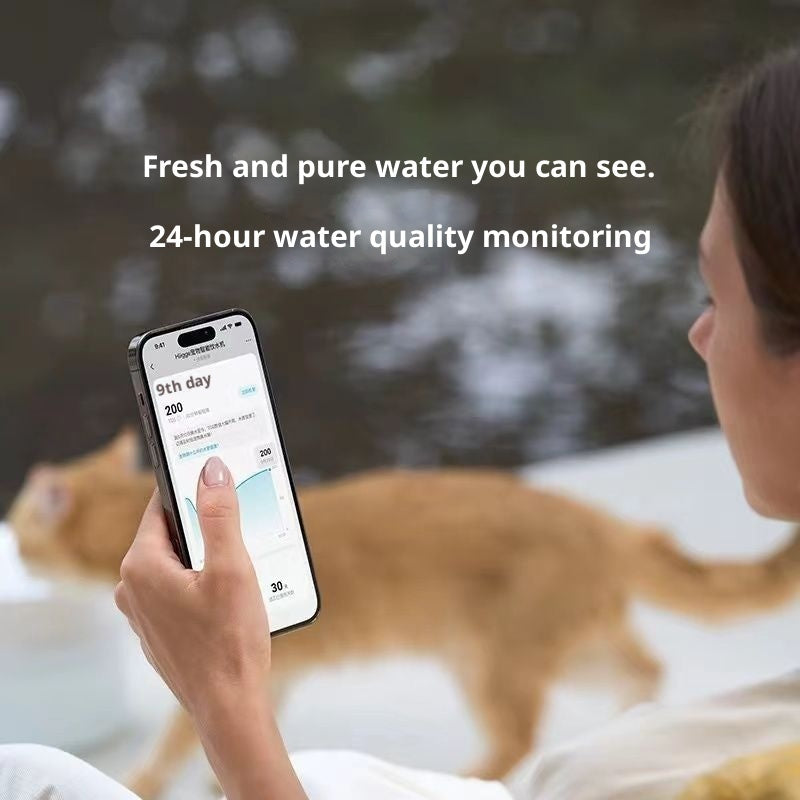 KFX-5839549 Smart Wireless Pet Water Dispenser with 24-Hour Water Quality Monitoring for Cats and Dogs