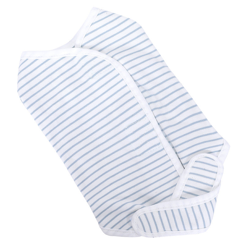 KFX-5841853 Casual Blue and White Stripe Sterilization Clothes for Cats - Various Sizes Available