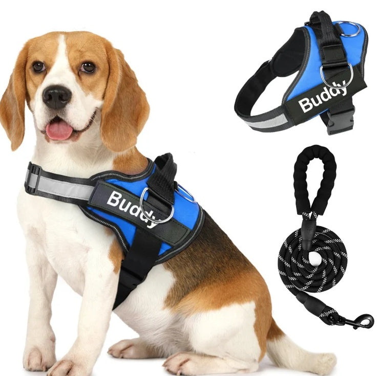 KFX-5845309 Couple Dog Chest Strap with Lead Rope – Durable Polyester Pet Harness
