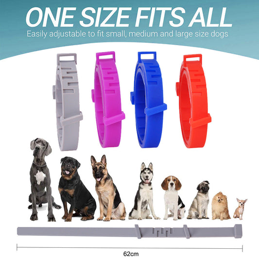 KFX-5845437 Adjustable Insect Repellent Collar for Dogs and Cats - Waterproof Plant Essential Oil Protection, Multi-Color Options