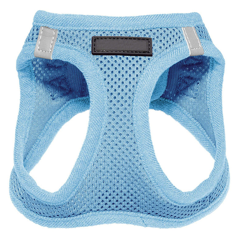 KFX-5848509 Reflective Mesh Dog Walking Rope with Adjustable Chest Strap - Breathable and Scalable Pet Harness