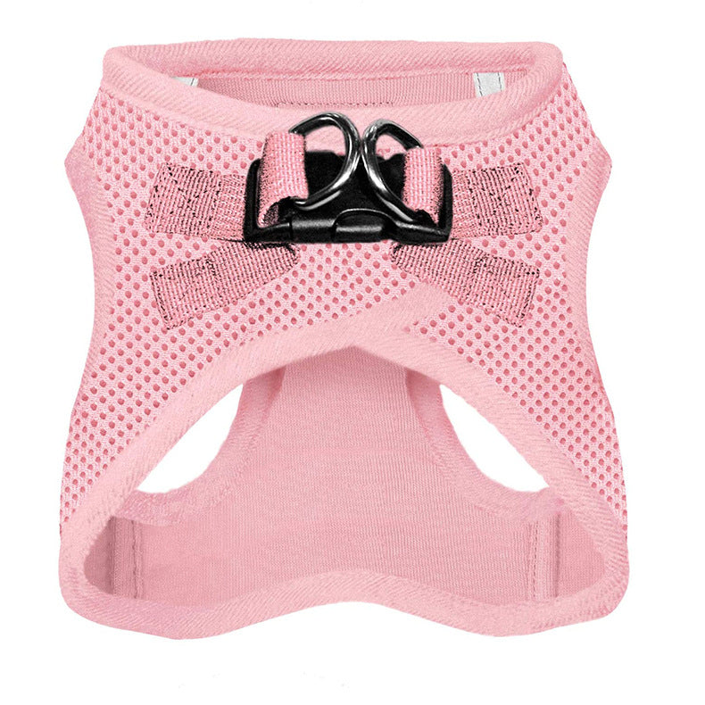 KFX-5848509 Reflective Mesh Dog Walking Rope with Adjustable Chest Strap - Breathable and Scalable Pet Harness