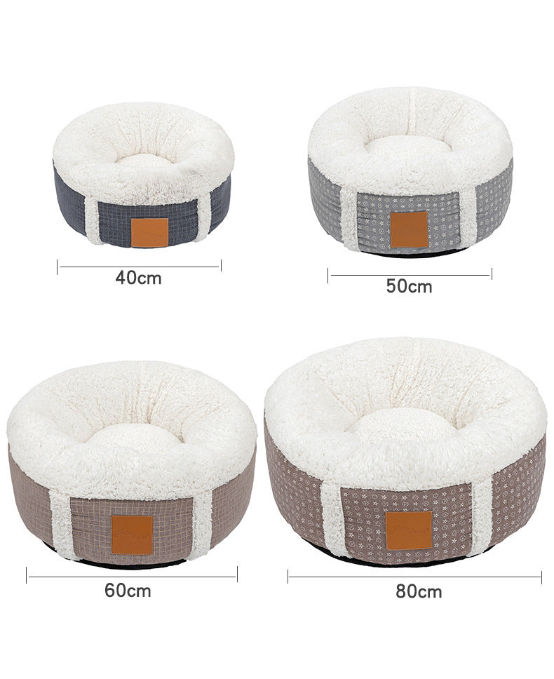 KFX-5849277 Super Soft Warm Pet Bed with Lamb Wool for All Ages - Comfortable, Lightweight, and Supportive