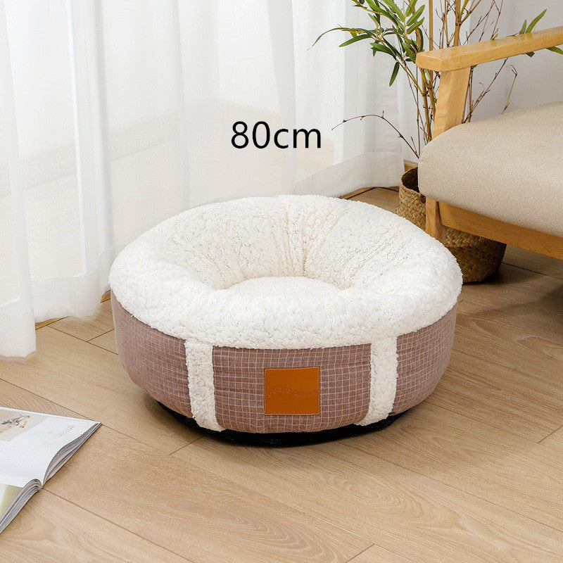 KFX-5849277 Super Soft Warm Pet Bed with Lamb Wool for All Ages - Comfortable, Lightweight, and Supportive