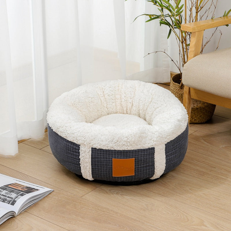 KFX-5849277 Super Soft Warm Pet Bed with Lamb Wool for All Ages - Comfortable, Lightweight, and Supportive