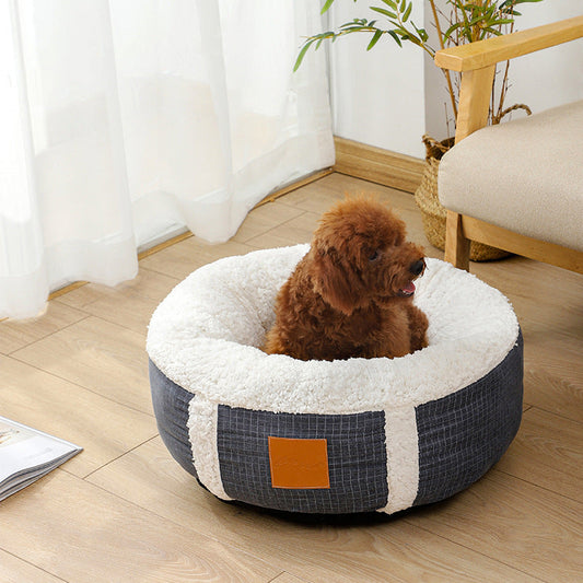 KFX-5849277 Super Soft Warm Pet Bed with Lamb Wool for All Ages - Comfortable, Lightweight, and Supportive