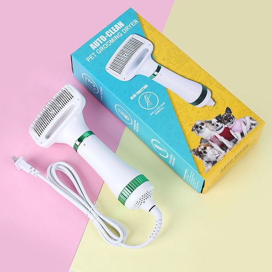 KFX-5850813 Pet Hair Dryer for Dogs and Cats - Integrated Hot Air Comb with Three Gear Adjustment