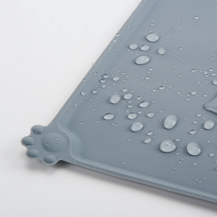 KFX-5851069 Silicone Pet Feeding Mat - Food Grade, Easy to Clean, Non-Slip Design, 48.5x30x0.5cm