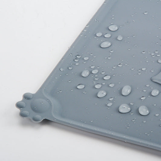 KFX-5851069 Silicone Pet Feeding Mat - Food Grade, Easy to Clean, Non-Slip Design, 48.5x30x0.5cm