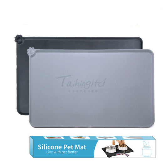 KFX-5851069 Silicone Pet Feeding Mat - Food Grade, Easy to Clean, Non-Slip Design, 48.5x30x0.5cm