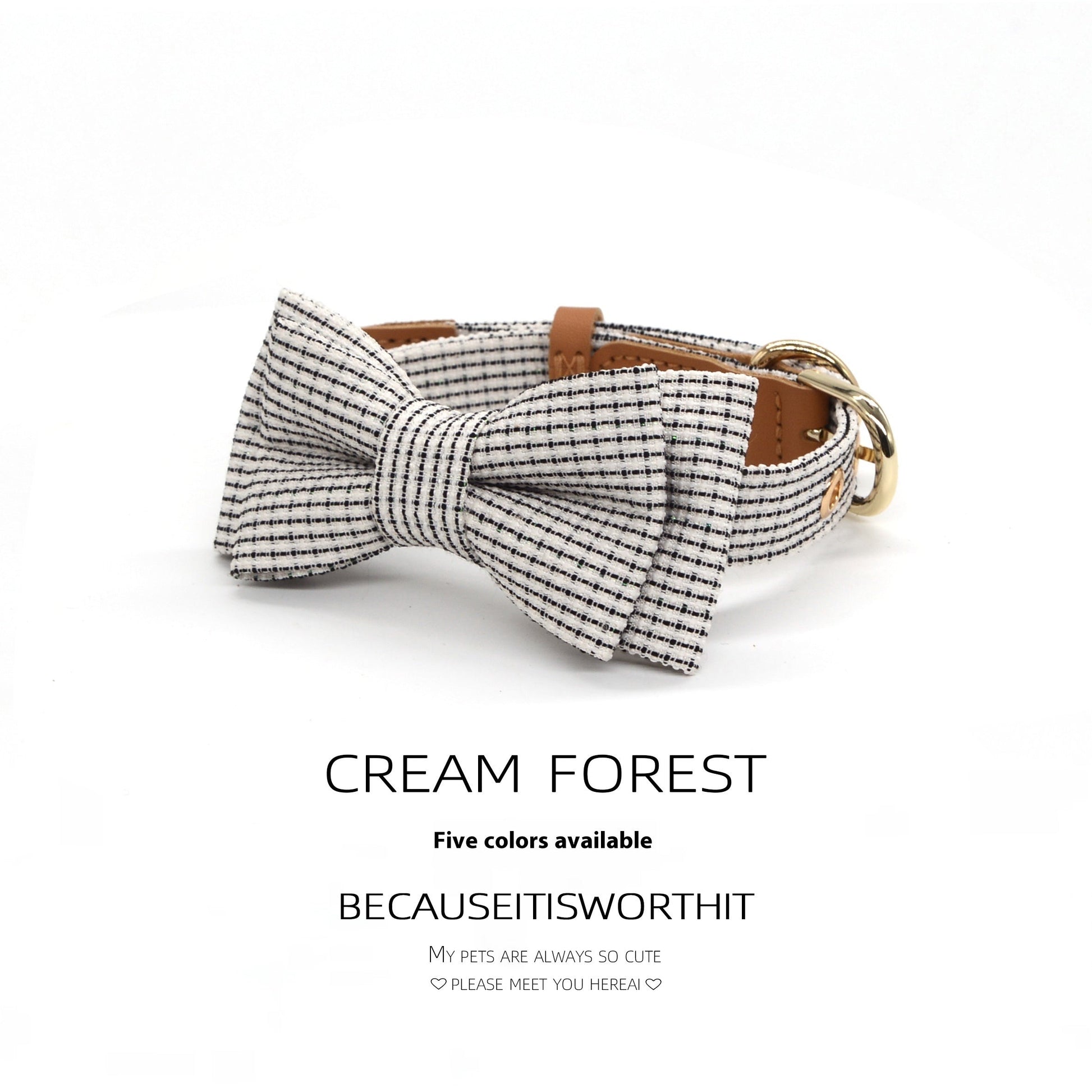 KFX-5851197 Small and Medium Dog Bow Tie Collar - Stylish Neck Accessory in Multiple Colors