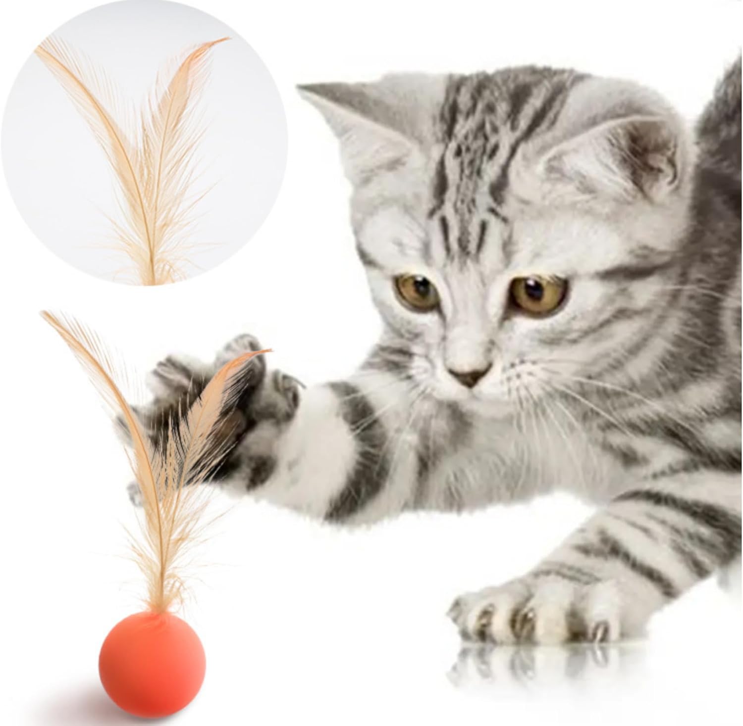KFX-5852477 Interactive Bouncy Ball for Cats and Dogs - Colorful High Elastic Chew Toy for Endless Fun and Exercise