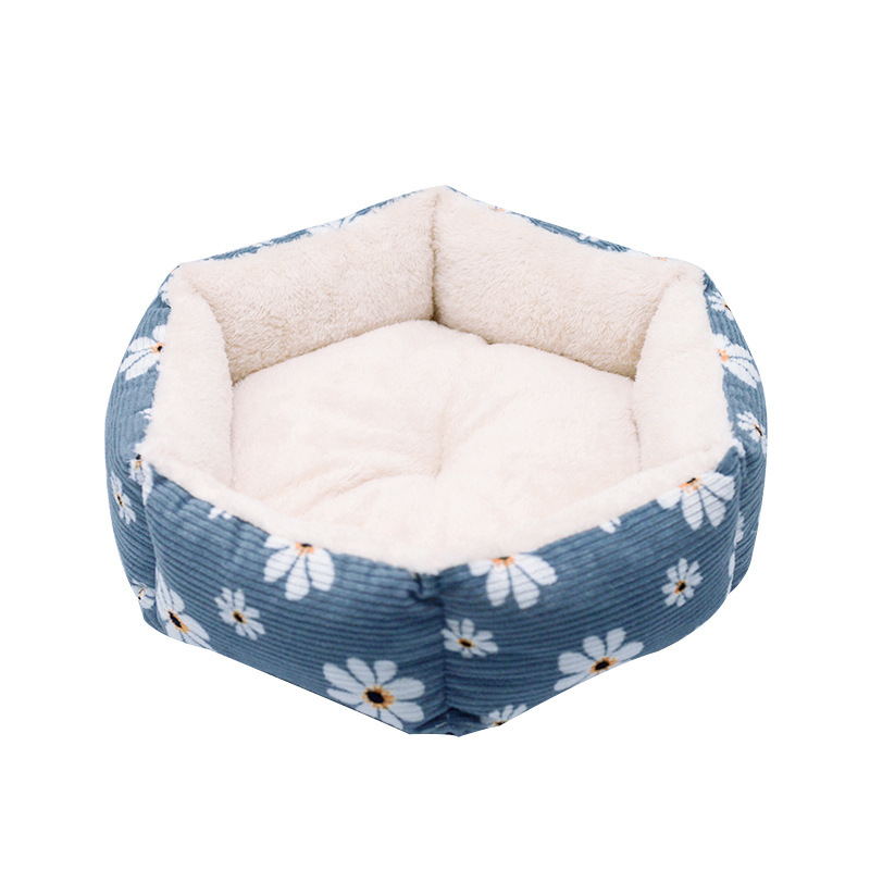 KFX-5853245 Cozy Pet Nest Dog Kennel in Yellow, Red, Green, and Dark Blue - Available in Sizes S and M