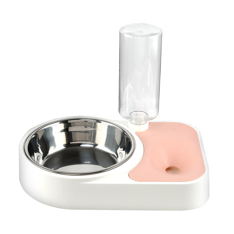 KFX-5855165 Automatic Stainless Steel Pet Water Feeding Bowl – Integrated Tableware for Dogs and Cats in Brown, Blue, Pink