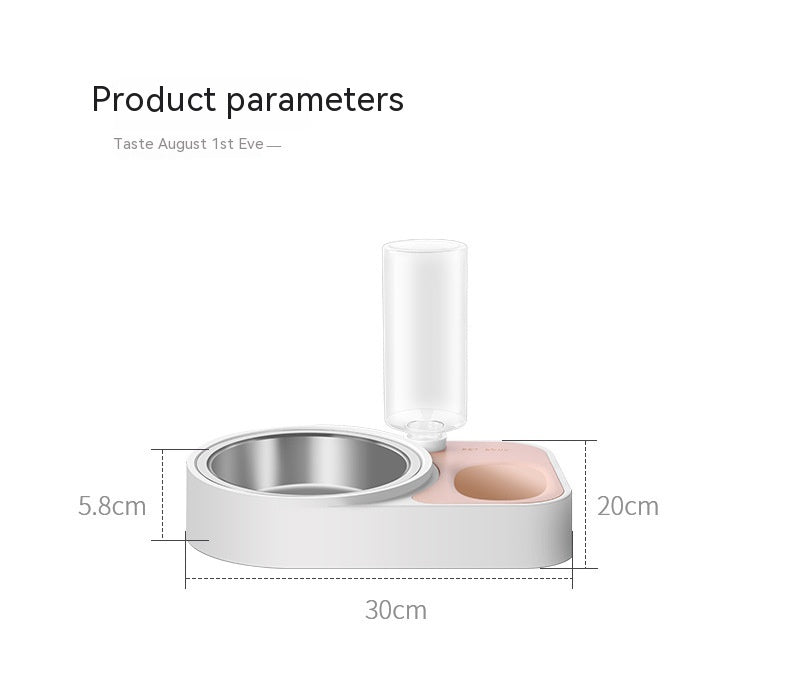 KFX-5855165 Automatic Stainless Steel Pet Water Feeding Bowl – Integrated Tableware for Dogs and Cats in Brown, Blue, Pink
