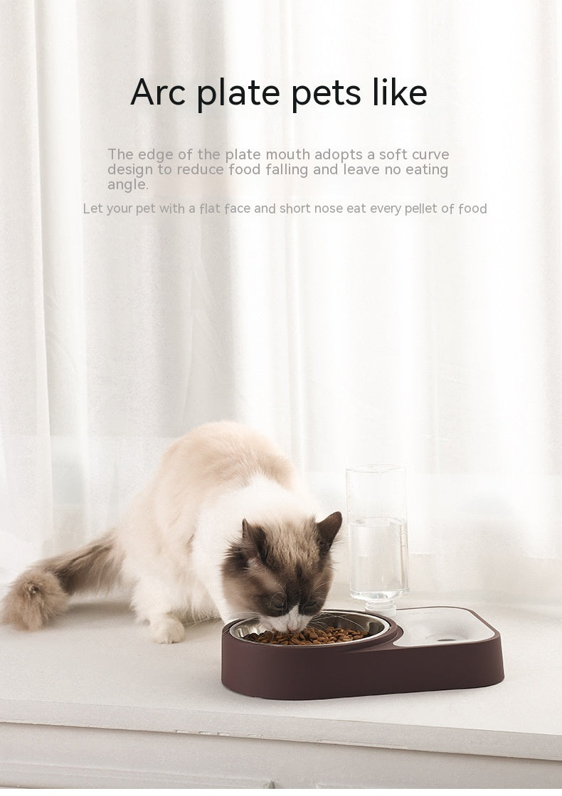 KFX-5855165 Automatic Stainless Steel Pet Water Feeding Bowl – Integrated Tableware for Dogs and Cats in Brown, Blue, Pink