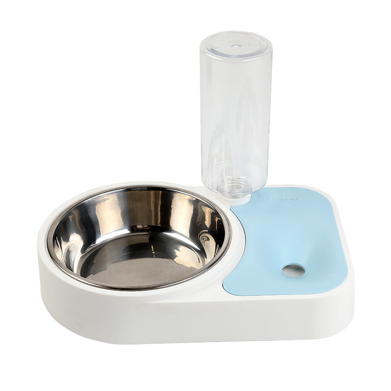 KFX-5855165 Automatic Stainless Steel Pet Water Feeding Bowl – Integrated Tableware for Dogs and Cats in Brown, Blue, Pink