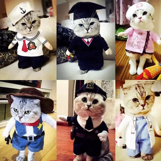 KFX-5859133 Pirate Costume for Cats and Dogs - Funny Pet Clothing for Halloween and Cosplay