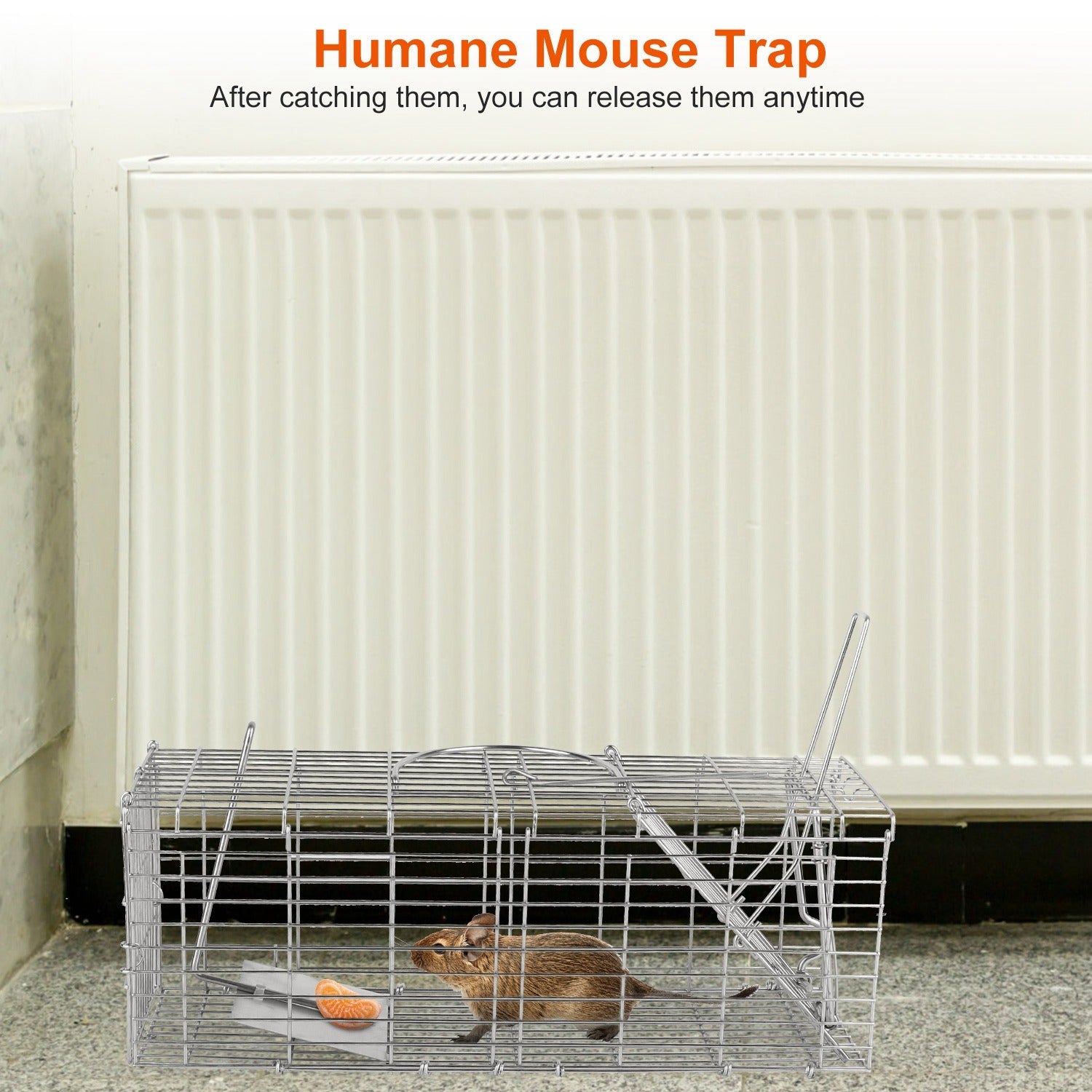 KFX-5860413 Humane and Reusable Mouse Trap - Safe for Families, Easy to Install, for Indoor/Outdoor Use