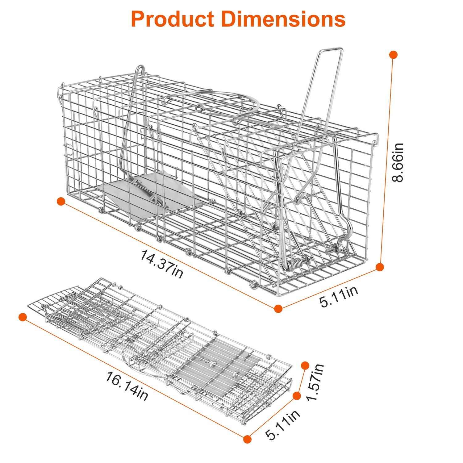 KFX-5860413 Humane and Reusable Mouse Trap - Safe for Families, Easy to Install, for Indoor/Outdoor Use