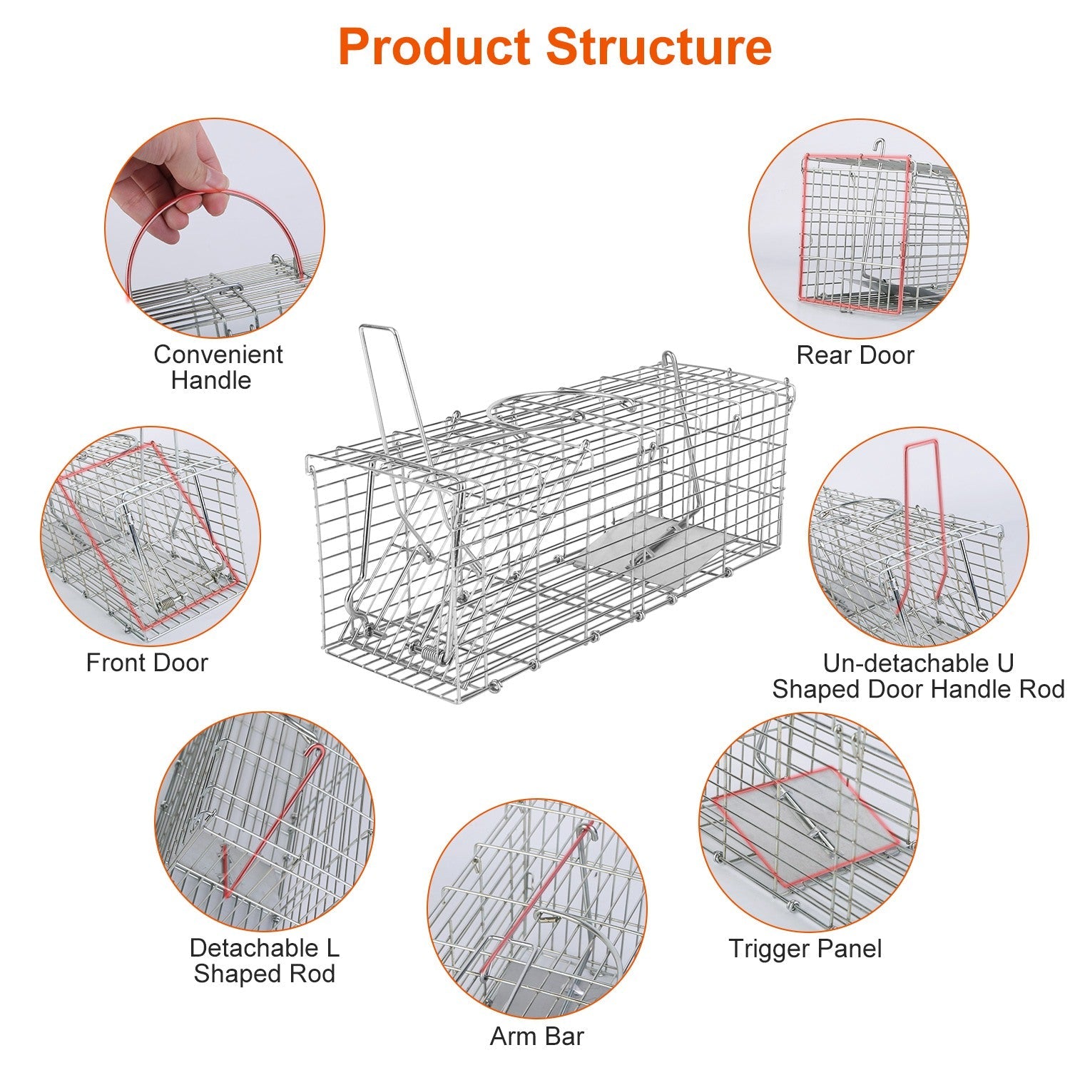 KFX-5860413 Humane and Reusable Mouse Trap - Safe for Families, Easy to Install, for Indoor/Outdoor Use